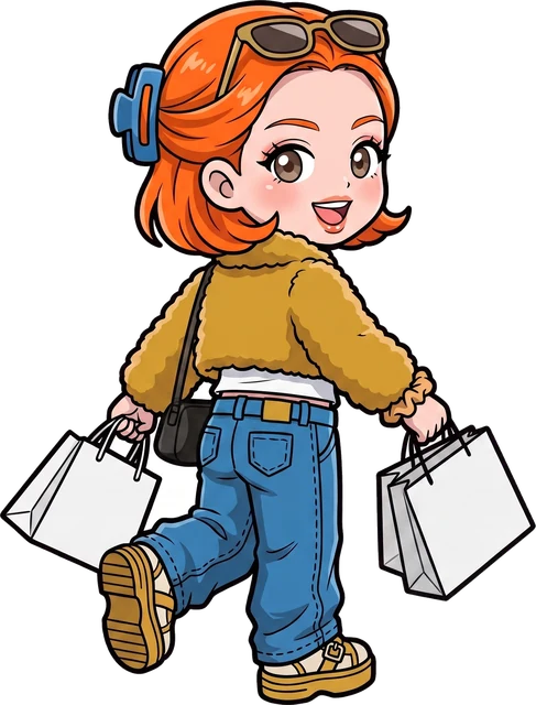 ミーハーショッパーのイラスト