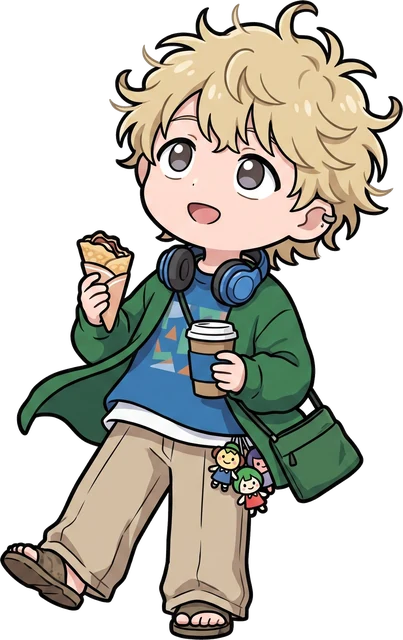 街ぶら愛好家のイラスト